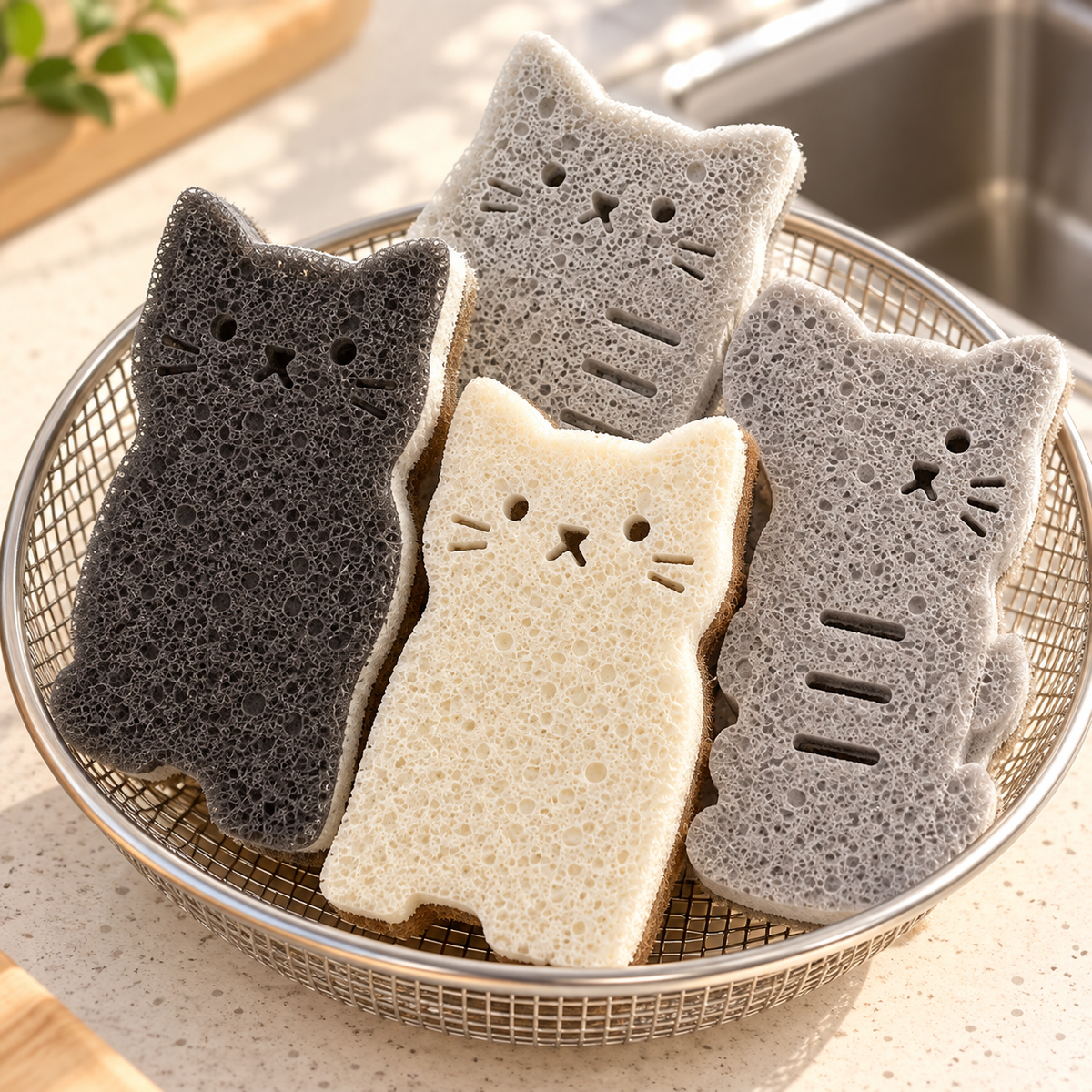PurrWash Cat Kitchen Sponge Set
